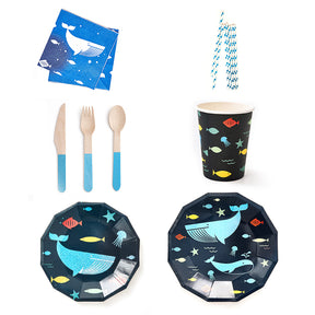 Shark Party Tableware Set (8-Serve)