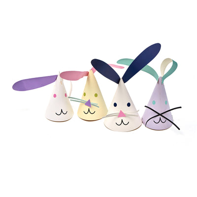 Bunny Party Hats (4 Pieces)