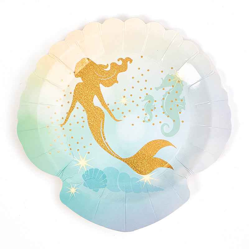 7inch Mermaid Party Plates (8 Pieces)