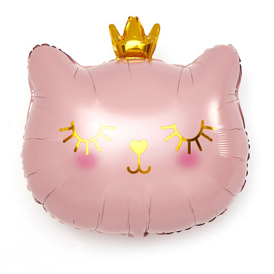 Pink Princess Cat Foil Balloon (1 Piece)