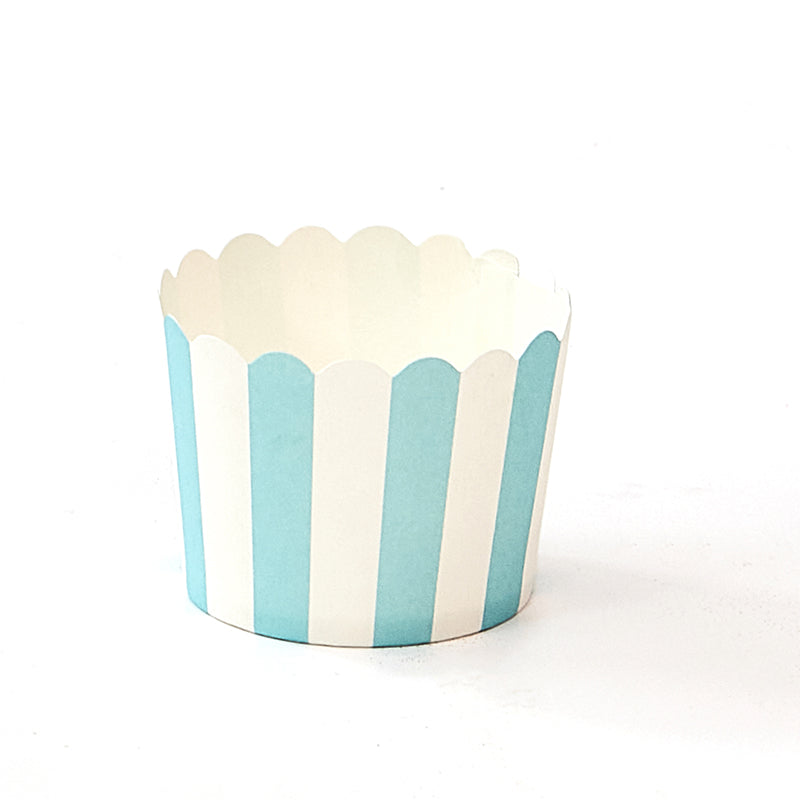 Blue and White Stripe Cupcake Liners (8 Pieces)