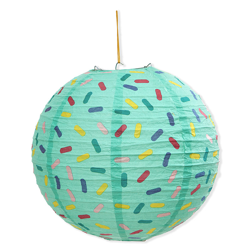 Green Sprinkle Paper Lantern