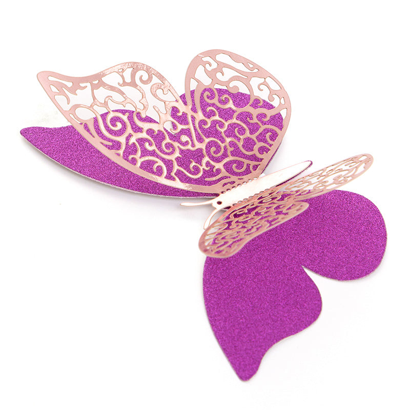 3D Colorful Butterfly Decorations (12 Pieces)