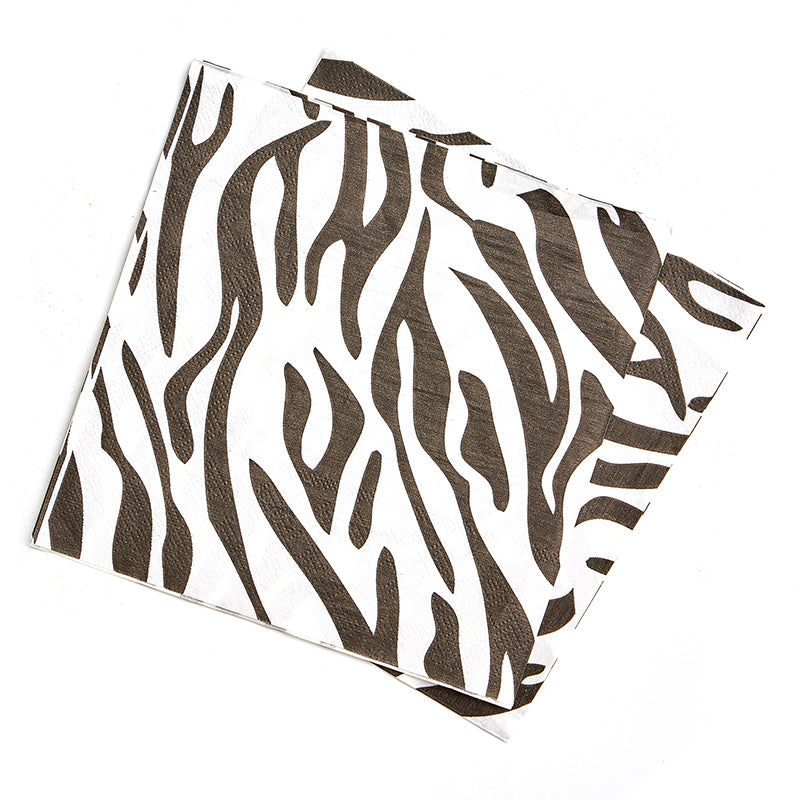 Zebra Stripe Napkins (20 Pieces)