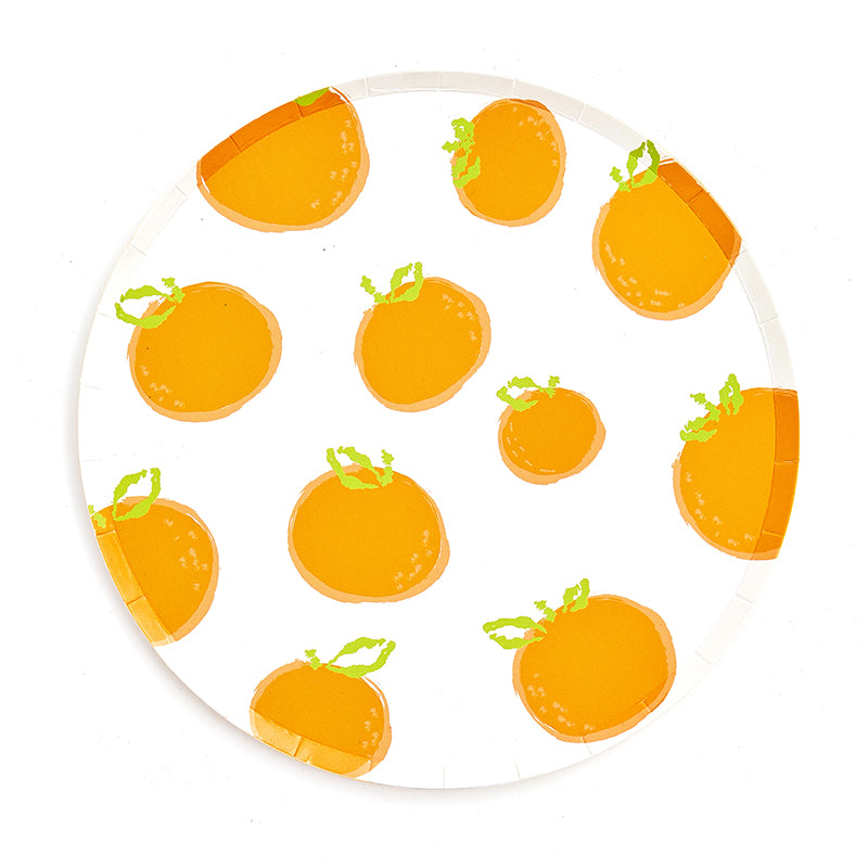 7inch Orange Party Plates (8 Pieces)