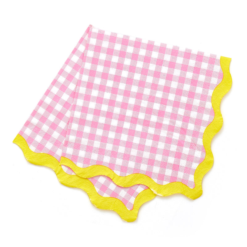 Pink Gingham Napkins (10 Pieces)