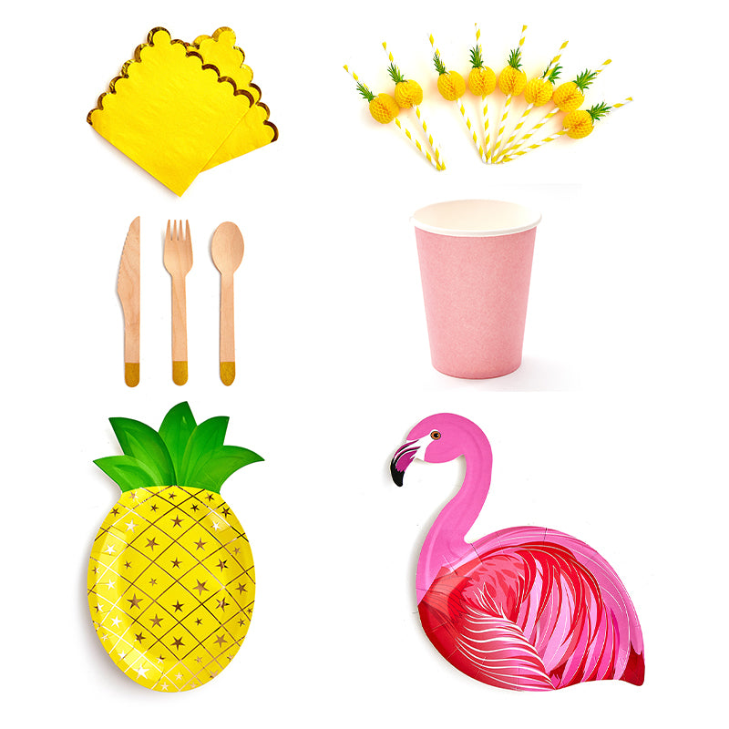 Flamingo Party Tableware Set (8-Serve)