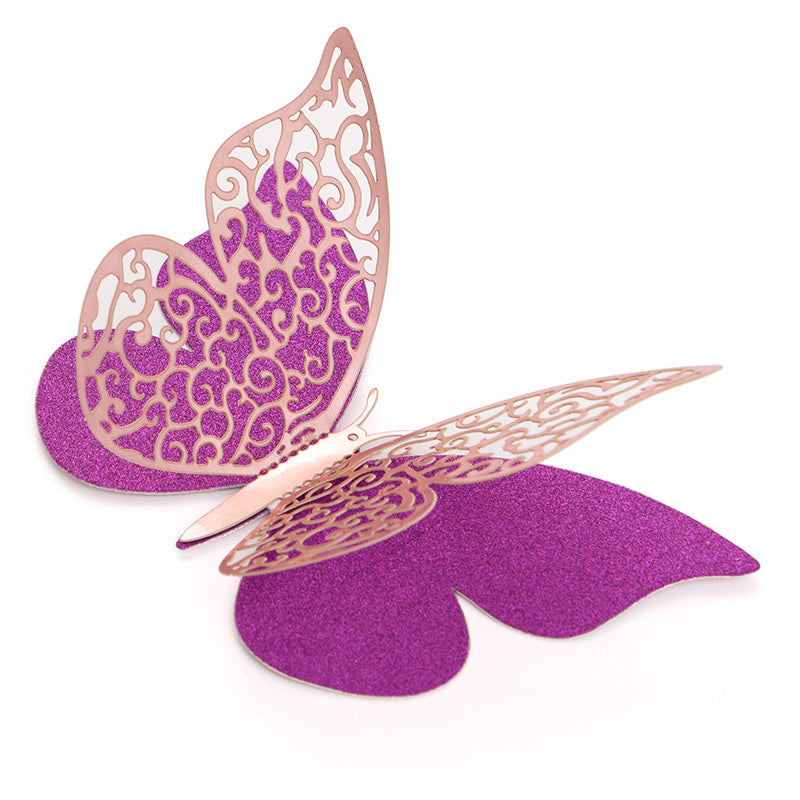 3D Colorful Butterfly Decorations (12 Pieces)