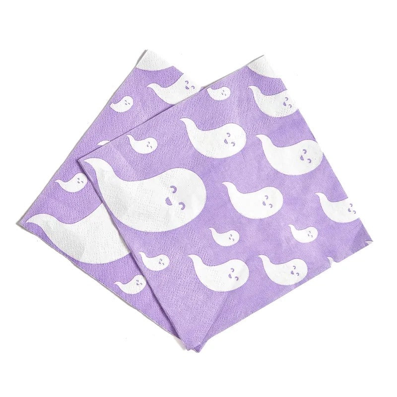 Purple Ghost Napkins (20 Pieces)