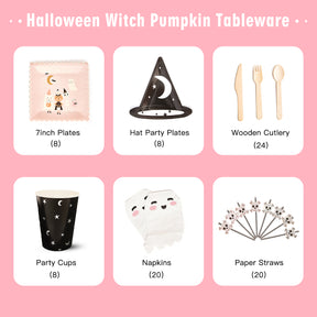 Halloween Witch Party Tableware Set (8-Serve)