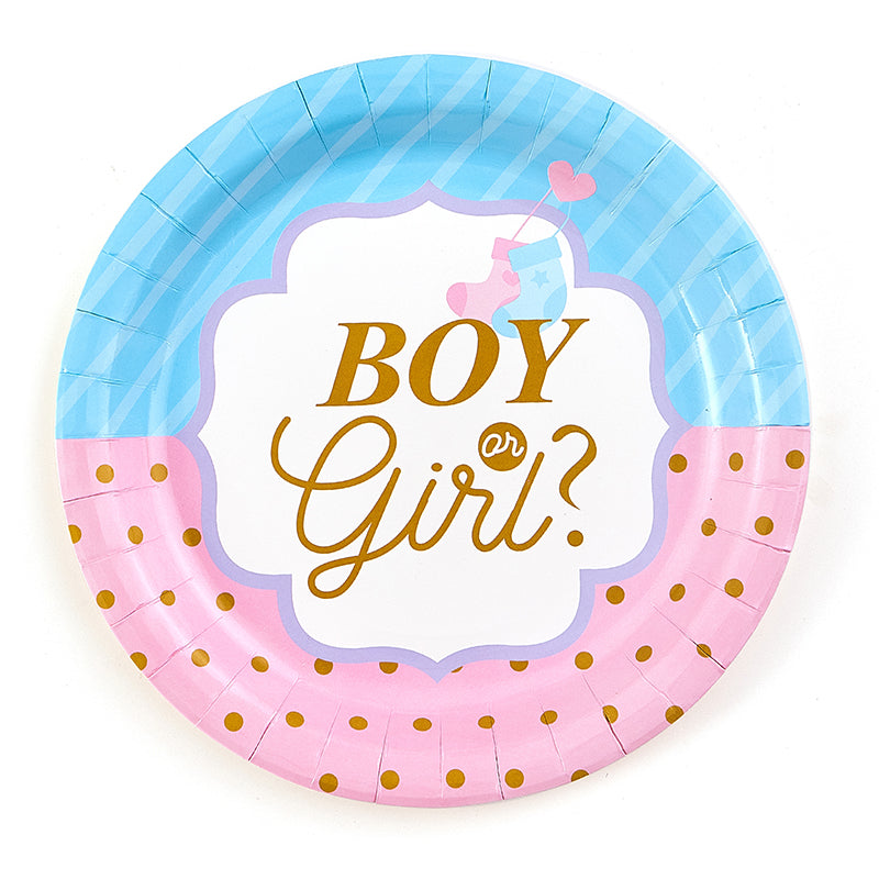 7inch Boy or Girl Party Plates (8 Pieces)