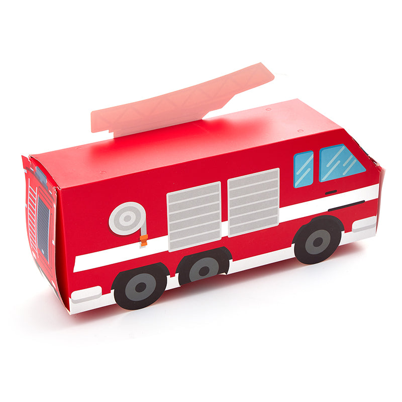 Fire Truck Cupcake Box (1 Piece)