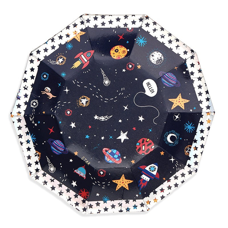 9inch Outer Space Plates (8 Pieces)