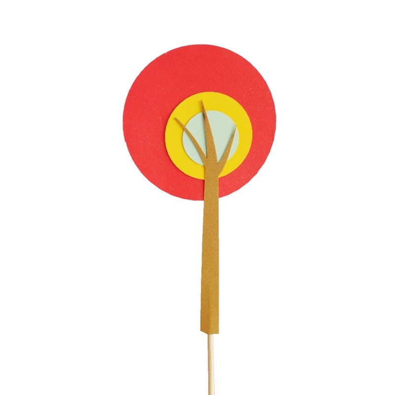 Red Tree Cupcake Pick (1 Piece)