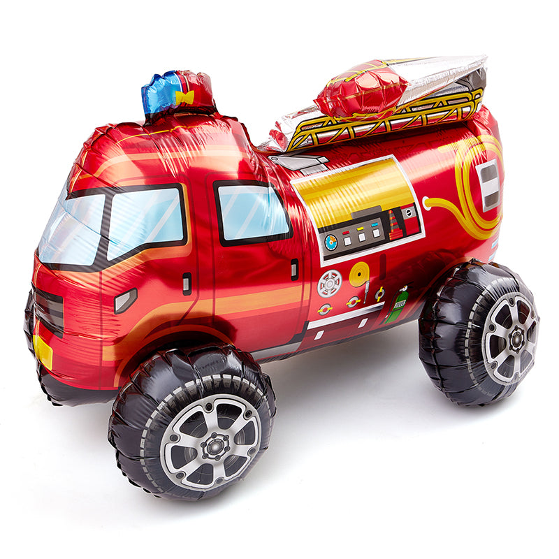 3D Fire Truck Foil Balloon (1 Piece)