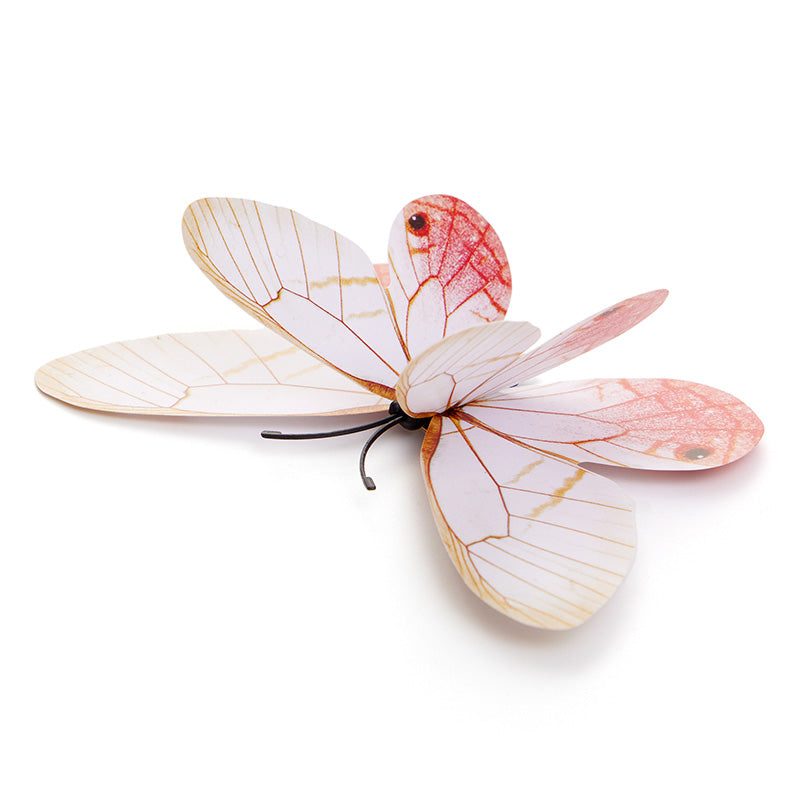 3D Beige Butterfly Decorations (12 Pieces)