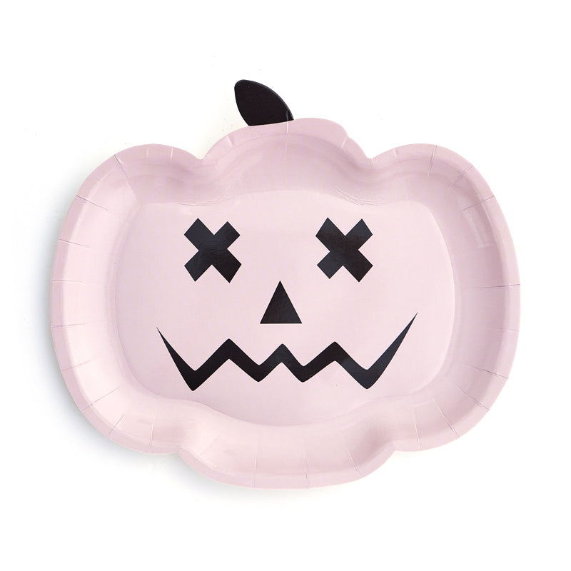 10inch Pink Pumpkin Party Plates (8 Pieces)