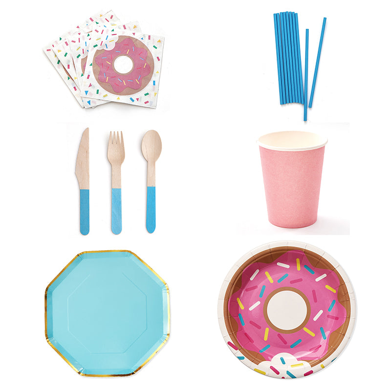 Donuts Party Tableware Set (8-Serve)