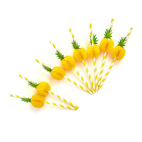 Pineapple Paper Straws (20 Pieces)