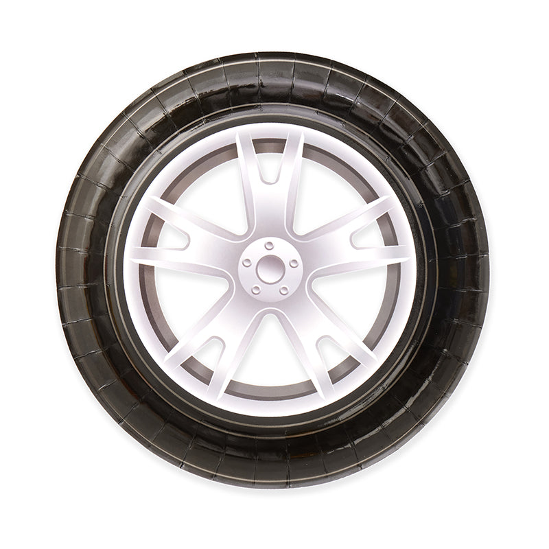 7inch Wheel Party Plates (8 Pieces)