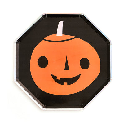 9inch Pumpkin Party Plates (8 Pieces)