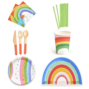 Rainbow Party Tableware Set (8-Serve)