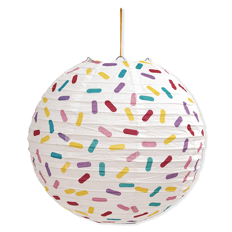 White Sprinkle Paper Lantern