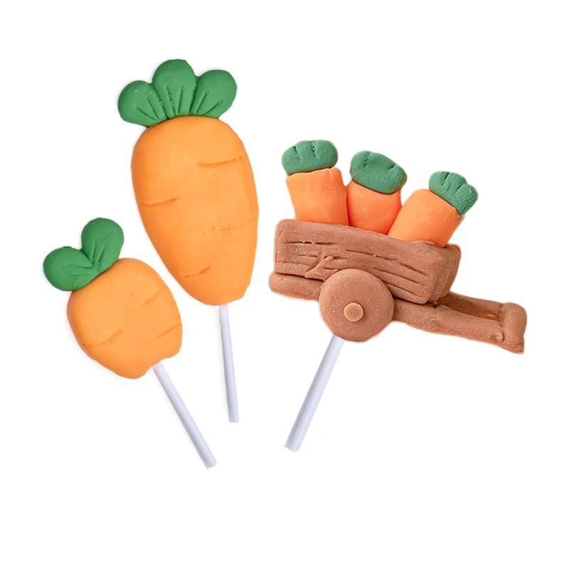 Carrot Cupcake Picks (3 Pieces)