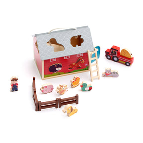 Wooden Farm Animals Toys Set (1 Pack)