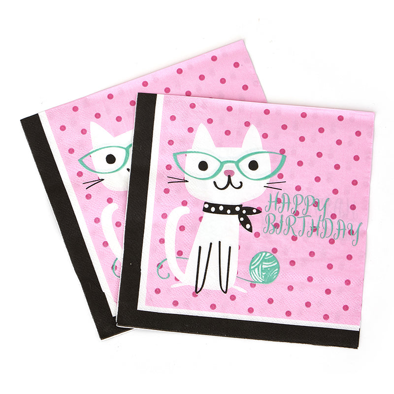 Cat Napkins (20 Pieces）