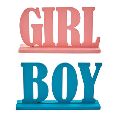 Gender Reveal Table Sign (2 Pieces)