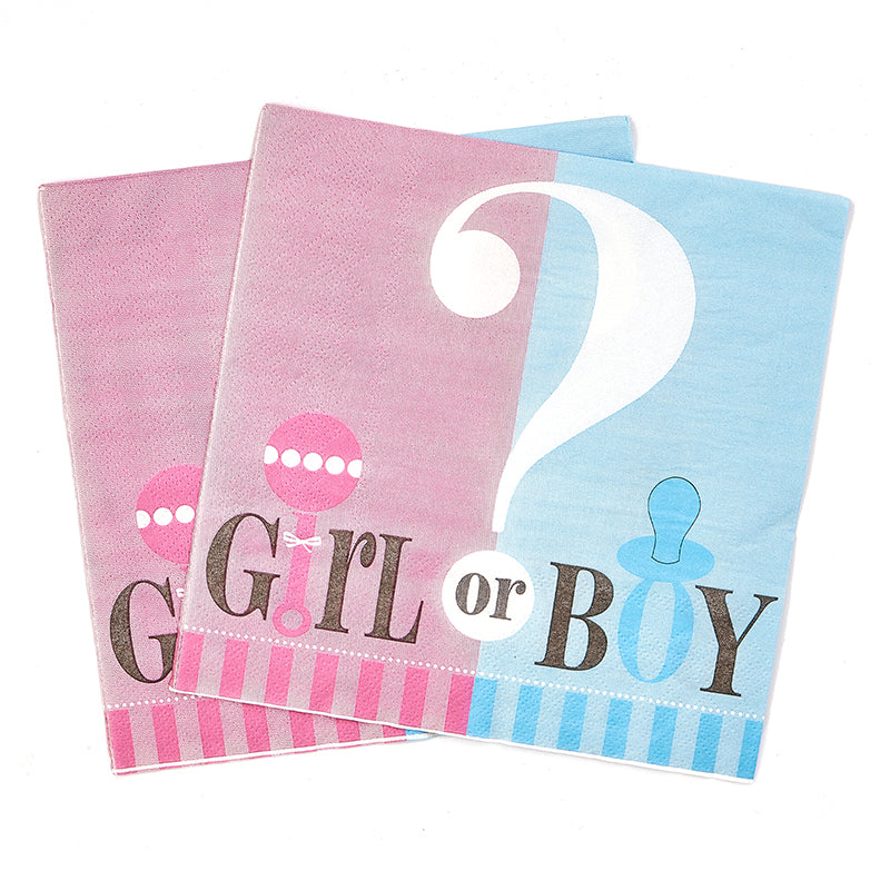 Girl or Boy Napkins (16 Pieces)