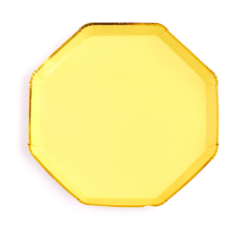 9inch Yellow Party Plates (8 Pieces)