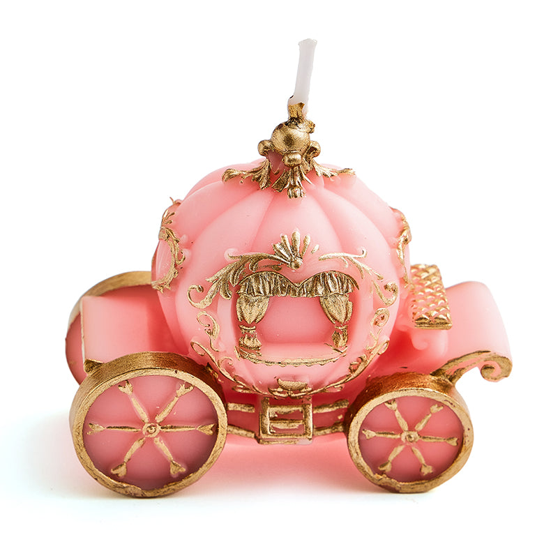 Pink Pumpkin Carriage Candle (1 Piece)