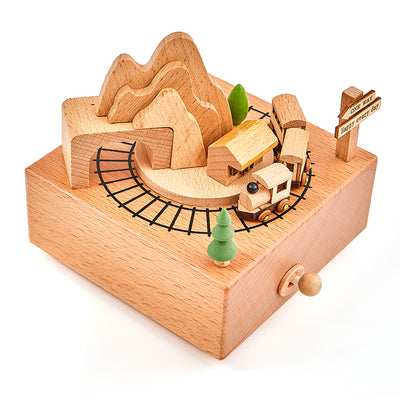 Wooden Train Music Box  (1 Pack)