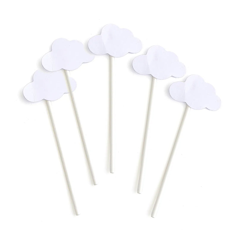 White Cloud Cupcake Toppers (5 Pieces)