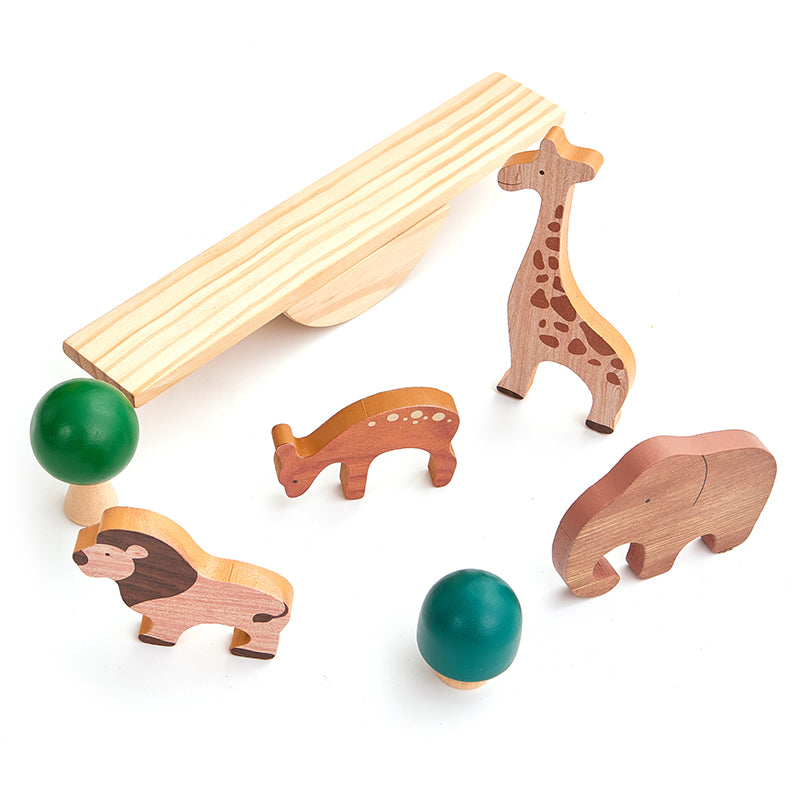 Wooden Jungle Animals Balance Blocks (1 Pack)