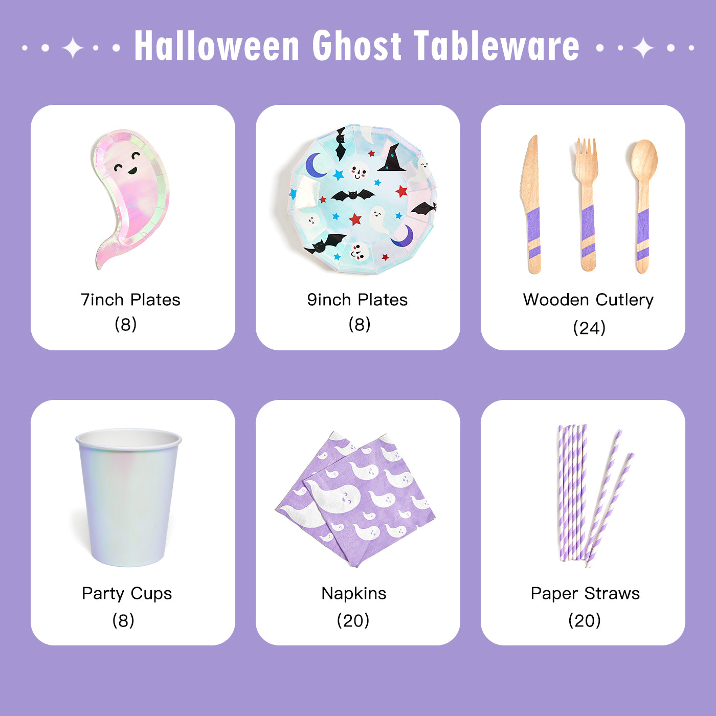 Ghost Party Tableware Set (8-Serve)