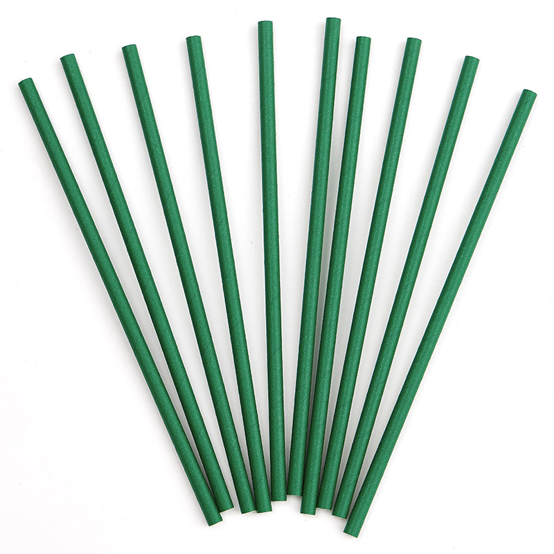 Dark Green Paper Straws (20 Pieces)