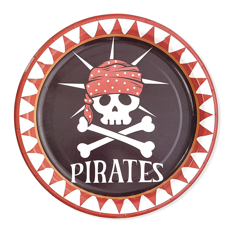 9inch Pirate Party Plates (8 Pieces)