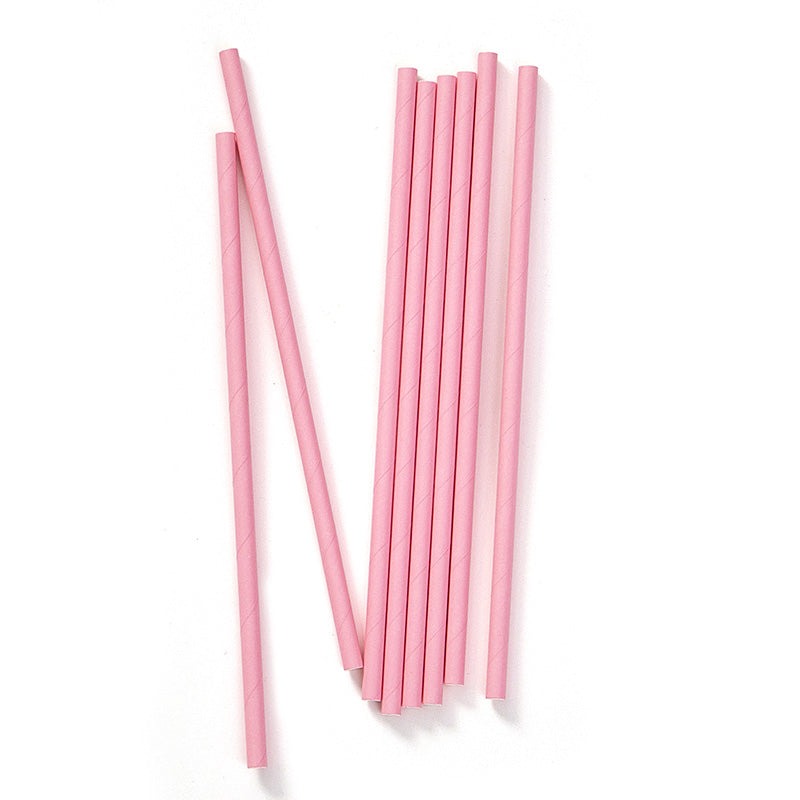 Pink Paper Straws (25 Pieces)