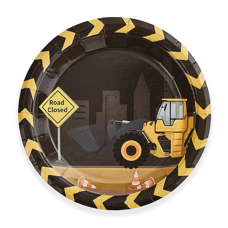 7inch Construction Party Plates (8 Pieces)