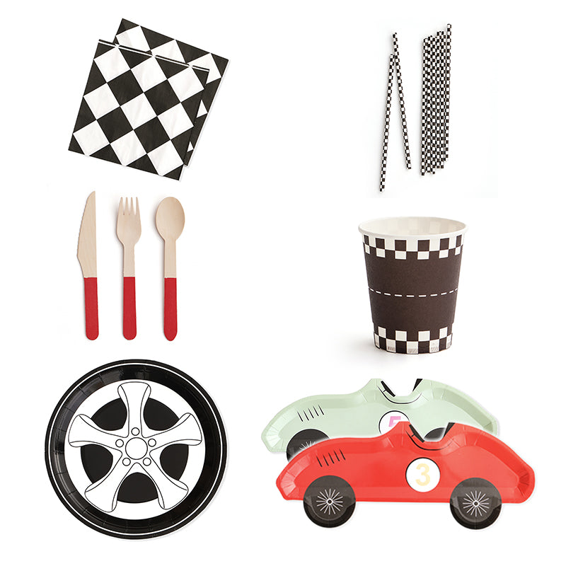 Race Car Party Tableware Set (8-Serve)