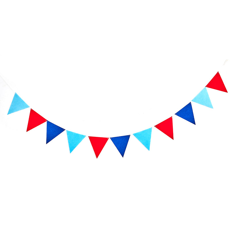 Blue and Red Pennant Banner (1 Pack)