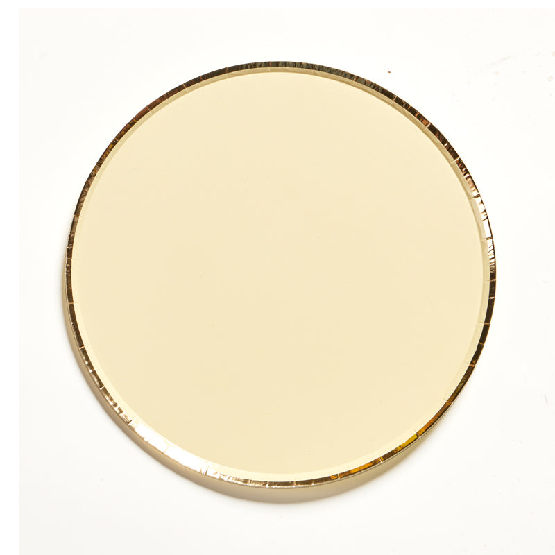 9inch Light Yellow Party Plates (8 Pieces)