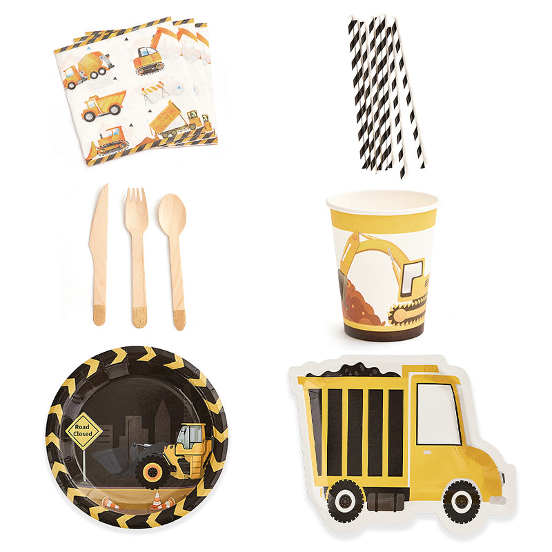 Construction Party Tableware Set (8-Serve)