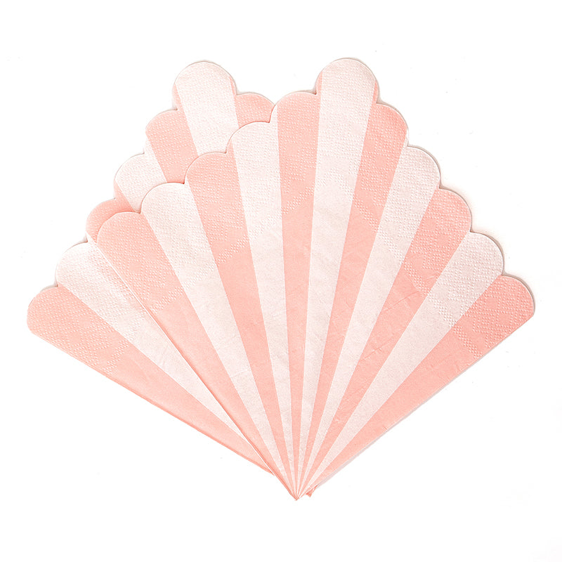 Pink and White Stripe Napkins (20 Pieces)