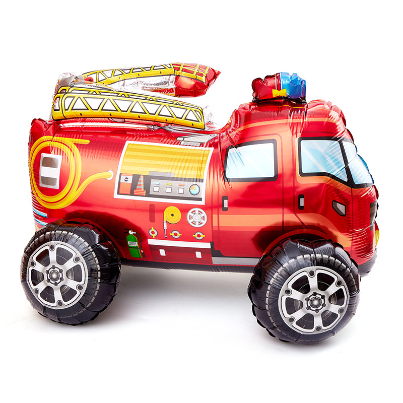 3D Fire Truck Foil Balloon (1 Piece)