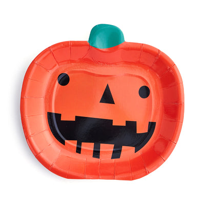 7inch Tangerine Pumpkin Party Plates (8 Pieces)