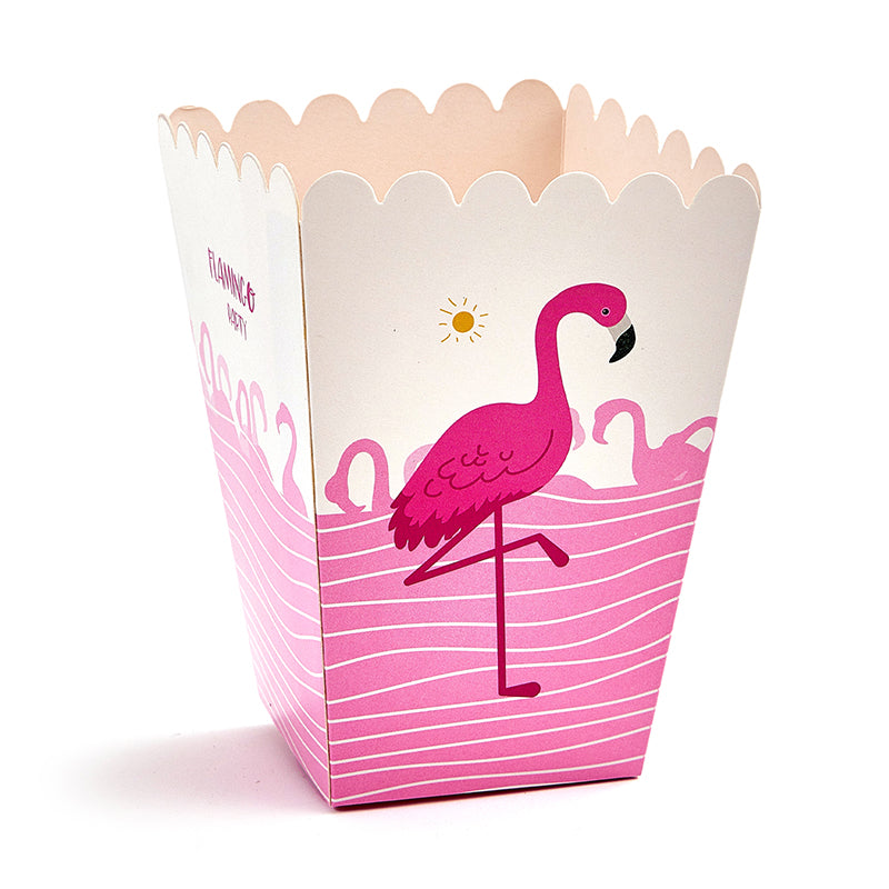 Flamingo Popcorn Boxes (8 Pieces)